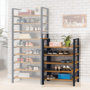 E446-8 工業風木心板低鞋架