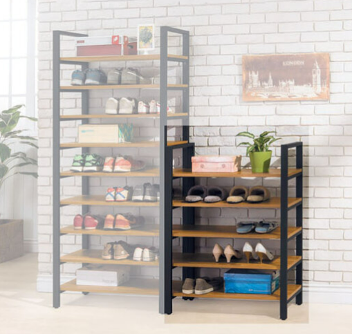 E446-8 工業風木心板低鞋架