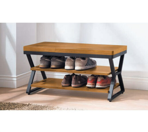 E446-9 工業風雙面坐鞋架