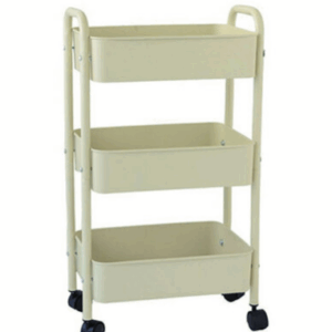 E454-13 三層拉網推車小款奶黃色 DIY商品