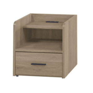 F154-1 原野灰橡床頭櫃 附插座