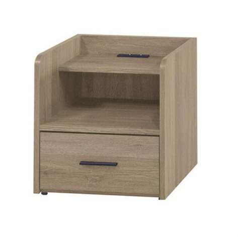 F154-1 原野灰橡床頭櫃 附插座