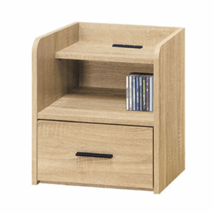 F154-3原野北原橡木床頭櫃   ⊙附插座