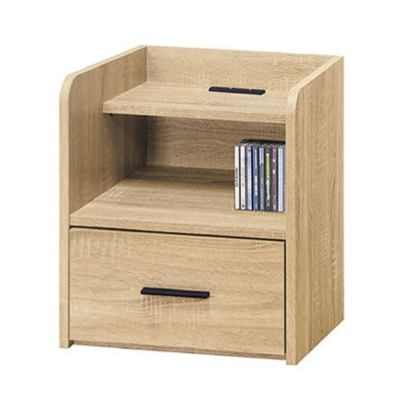 F154-3原野北原橡木床頭櫃   ⊙附插座