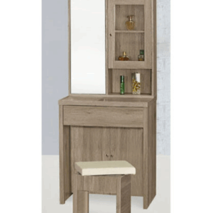 F160-1 凱恩灰橡2尺旋轉鏡台 有門 含椅