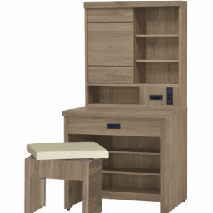 F164-1 灰橡鏡台 含椅