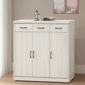 E444-4 白原切4尺鞋櫃 ⊙隔板左大四片右小四片 附鞋叉*2 透氣孔*1