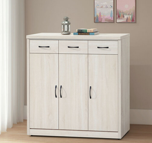 E444-4 白原切4尺鞋櫃 ⊙隔板左大四片右小四片 附鞋叉*2 透氣孔*1