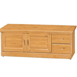 E447-4 正赤陽木4尺座鞋櫃 側板木心板 ⊙內附隔板一片