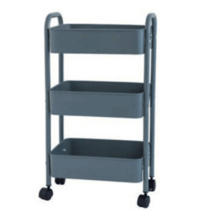 E454-11 三層拉網推車小款藍灰色 DIY商品