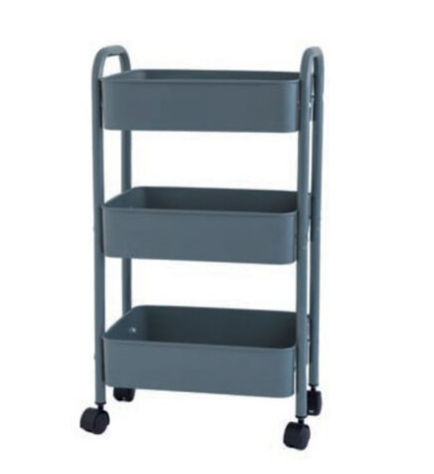 E454-11 三層拉網推車小款藍灰色 DIY商品