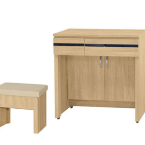 F159-5 玻璃梧桐掀鏡台含椅