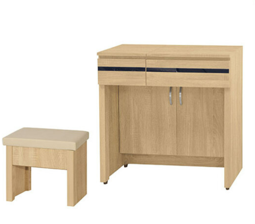 F159-5 玻璃梧桐掀鏡台含椅