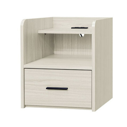 F154-4 原野雪松色開放式附插座床頭櫃