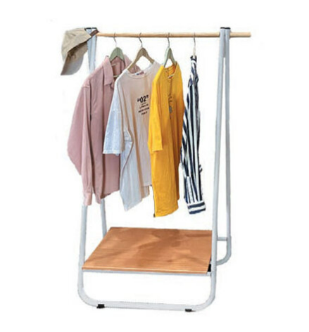 E455-4 日系鐵籃A字秒收吊衣架(白)-DIY商品 請自行組裝