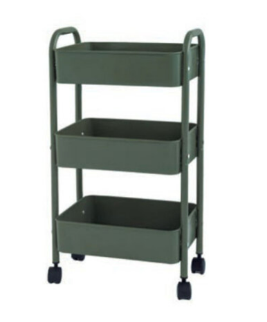 E454-12 三層拉網推車小款軍綠色 DIY商品