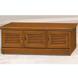 E447-6 樟木色4尺正百葉座鞋櫃