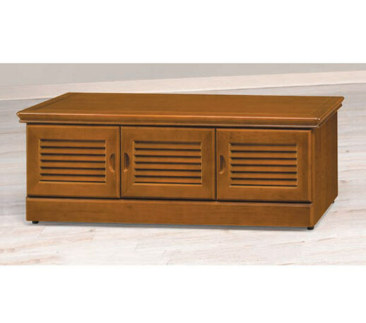 E447-6 樟木色4尺正百葉座鞋櫃