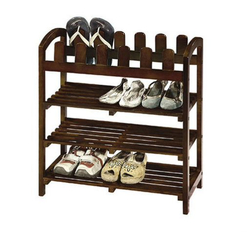 E449-8 貝克漢實木三層鞋架 腳ㄚ造型 DIY 組裝+100