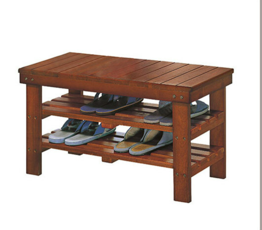 E448-11 樟木色實木3尺換鞋椅 組裝+100