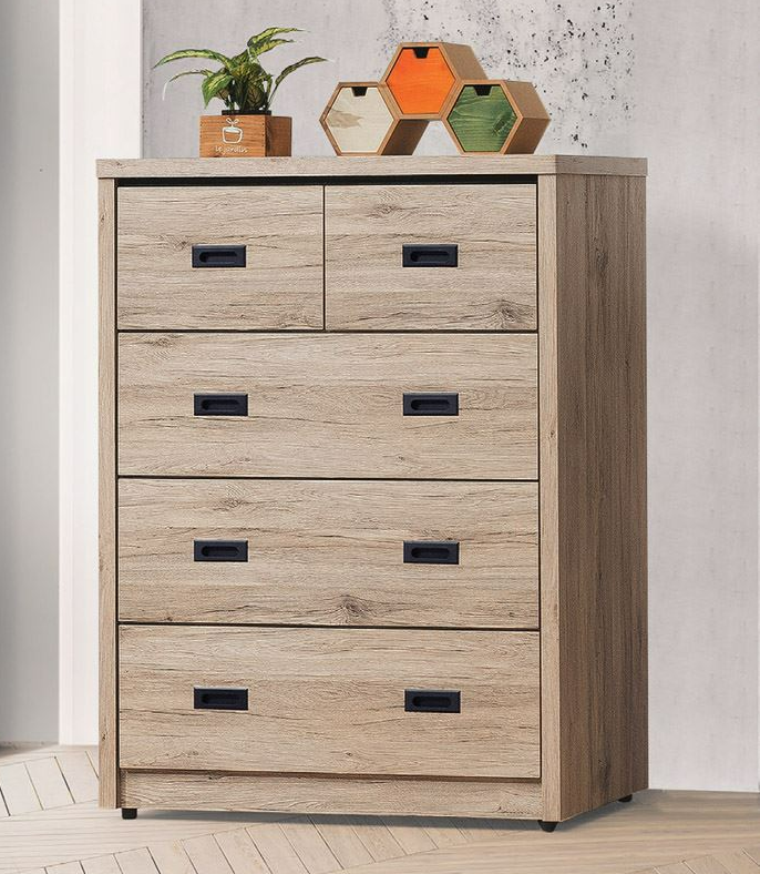 F192-4 梅杜莎淺橡木五斗櫃