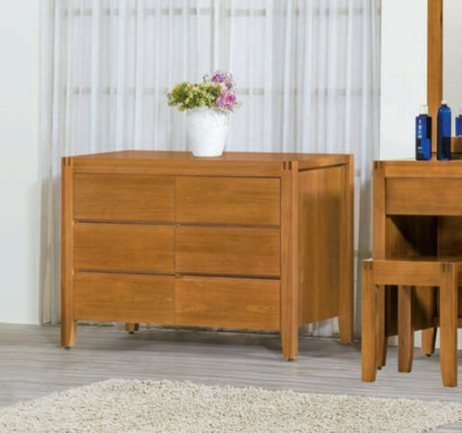 F201-3 非洲柚木色六斗櫃