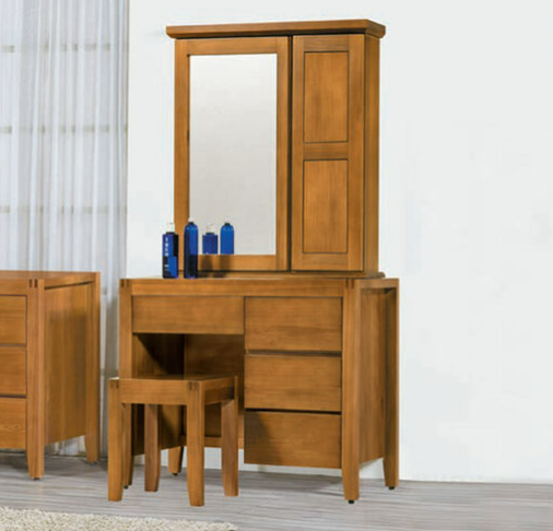 F201-4 非洲柚木色化妝台