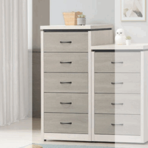 F228-1 白梧桐+淺灰小五斗櫃