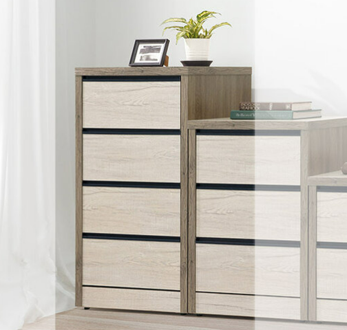 F237-1 雪松灰2尺四斗櫃