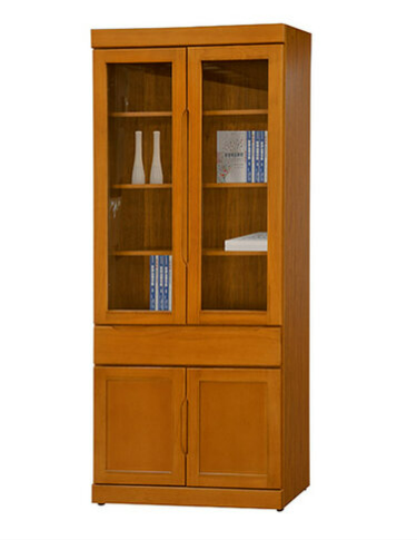 F238-1 微笑樟木色3*7尺中抽書櫃