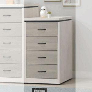 F228-2 白梧桐+淺灰小四斗櫃