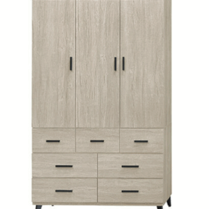 F219-6 淺灰橡4*7尺開門衣櫃