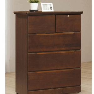 F234-3 微笑胡桃色四斗櫃