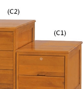 F235-4 C1桃花兩抽櫃