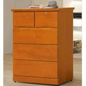 F234-4 微笑柚木色四斗櫃