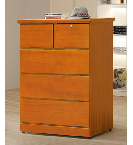 F234-4 微笑柚木色四斗櫃