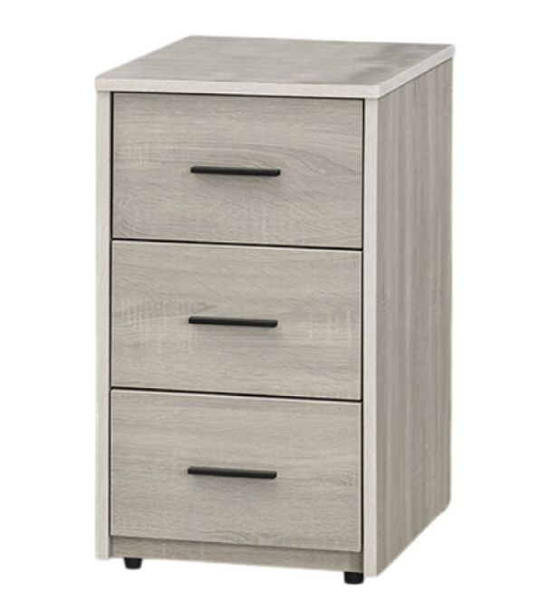 F220-6 赫洛斯淺灰橡三抽櫃 活動三抽板