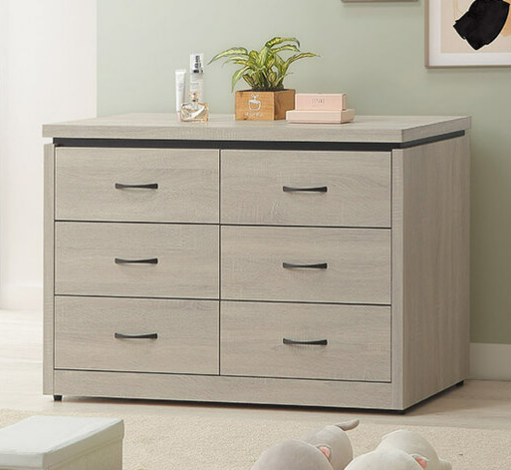 F230-5 淺灰六斗櫃