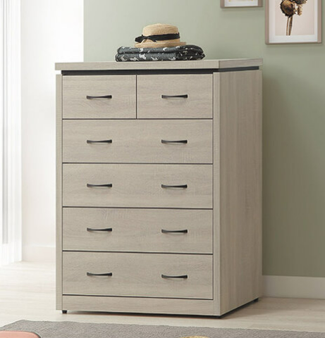 F231-5 淺灰五斗櫃