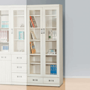 F239-3 雪松2.7*6.5尺下抽書櫃