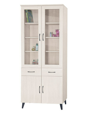 F240-1 寶馬白梧桐3*7尺中抽書櫃 ⊙4片活動隔板 單只