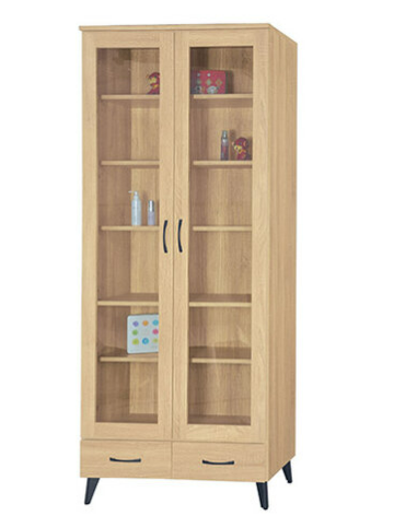 F241-1 寶馬梧桐3*7尺下抽書櫃 *4活動隔板