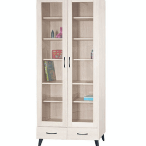 F240-2 寶馬白梧桐3*7尺下抽書櫃 ⊙4片活動隔板