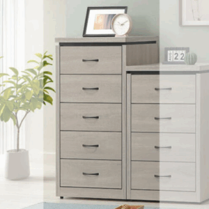 F229-7 淺灰小五斗櫃