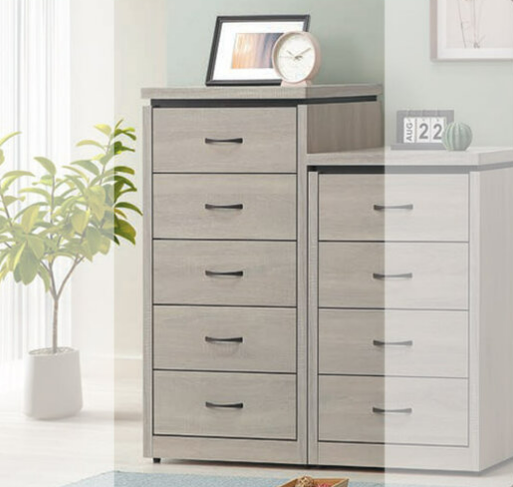F229-7 淺灰小五斗櫃