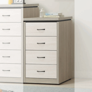 F228-8 淺灰+白梧桐小四斗櫃