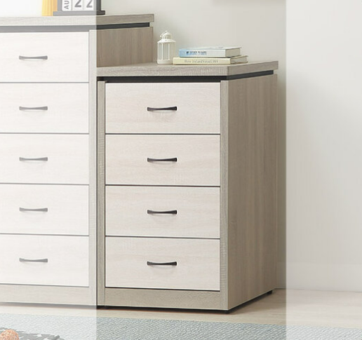 F228-8 淺灰+白梧桐小四斗櫃