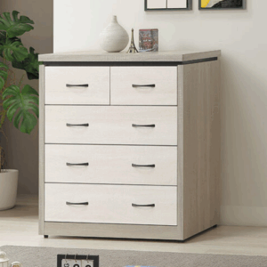 F228-9 淺灰+白梧桐四斗櫃