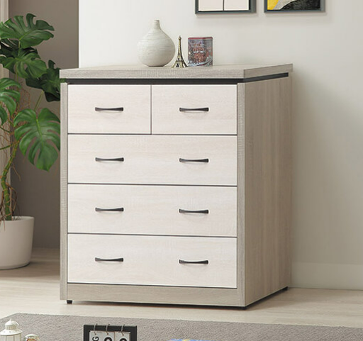 F228-9 淺灰+白梧桐四斗櫃