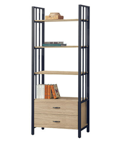 F248-1 863#工業風2.7尺下二抽書櫃